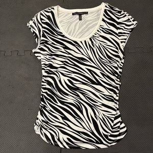 White House Black Market, EUC, size XS, zebra pattern